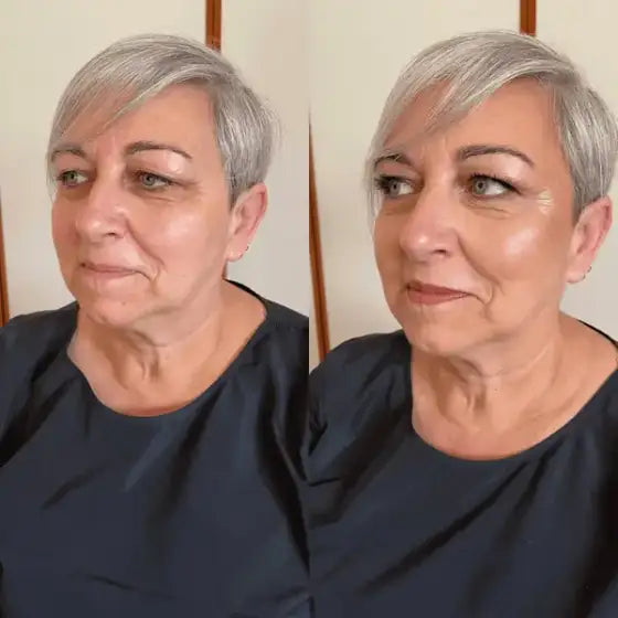 Risultato cliente 7 — prima e dopo la lezione di trucco