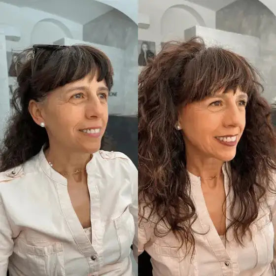 Risultato cliente 10 — prima e dopo la lezione di trucco