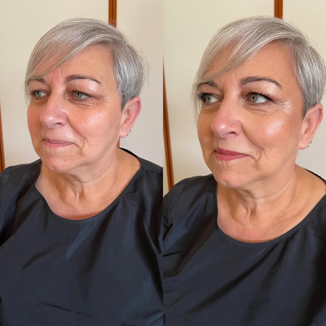 Prima e dopo — trucco di tutti i giorni