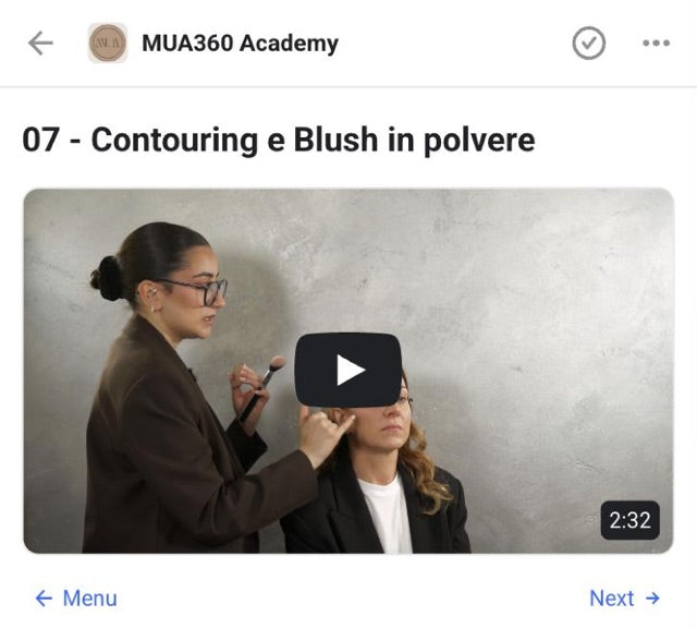 Lezione 07 del corso: Contouring e Blush in polvere